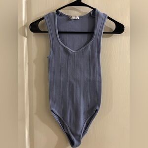 Zara Women's Slate Blue Sleeveless Bodysuit